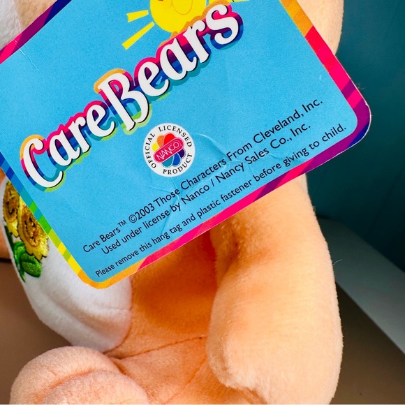 2003 Care Bears Friend Bear Flowers 10” Plush Stuffed Animal Tag - Picture 6 of 12